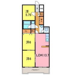 フレスカ　稲垣の物件間取画像